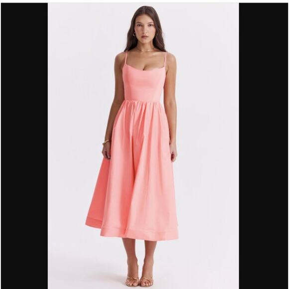 House of CB Lolita Apricot Dress - Size Medium - New - Picture 3 of 7